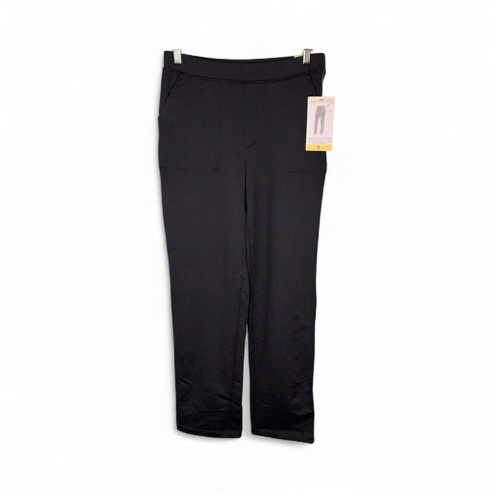 Mondetta Women's Black Herringbone Straight Leg Pant, in Size S, NWT